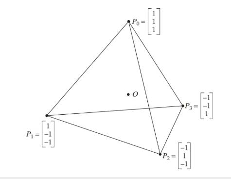 Chapter 3.4, Problem 74E, Consider the regular tetrahedron in the accompanying sketch whose center is at the origin. Let 