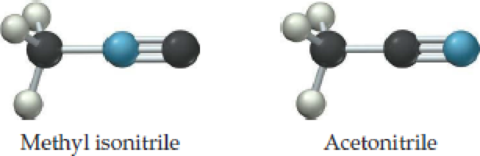 Chapter 12, Problem 12.53SP, The rearrangement of methyl isonitrile (CH3NC) to acetonitrile (CH3CN) is a first-order reaction and 