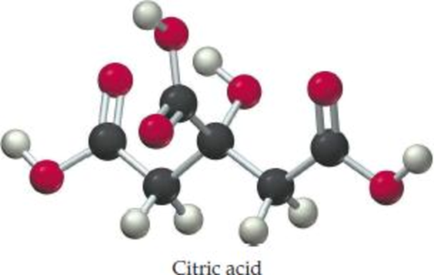 Chapter 8, Problem 8.125CHP, Citric acid has three dissociable hydrogens. When 5.00 mL of 0.64 M citric acid and 45.00 mL of 0.77 