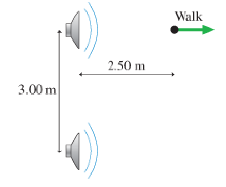 Chapter 16, Problem 63GP, You are standing 2.50 m directly in front of one of the two loudspeakers shown in Figure P16.63. 