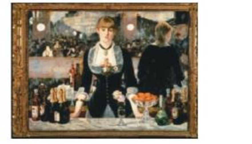 Chapter 18, Problem 7CQ, In Manets A Bar at the Folies-Bergere (see Figure Q18.7) the reflection of the barmaid is visible in 