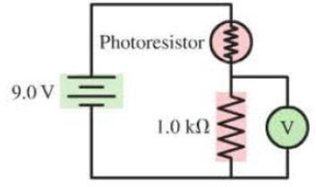 Chapter 23, Problem 30P, A photoresistor, whose resistance decreases with light intensity, is connected in the circuit of 