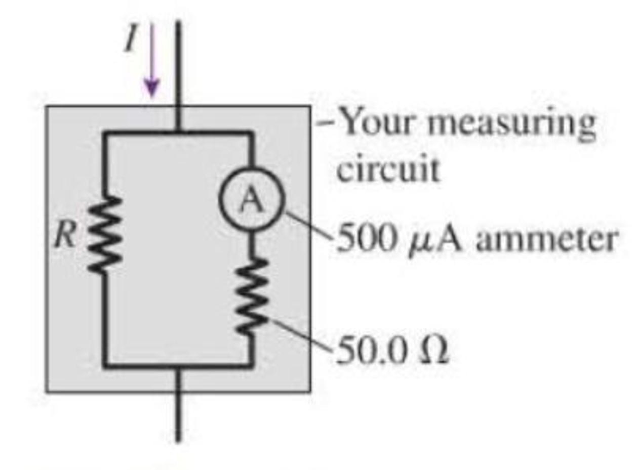 Chapter 23, Problem 66GP, A circuit youre building needs an ammeter that goes from 0 mA to a full-scale reading of 50.0 mA. 