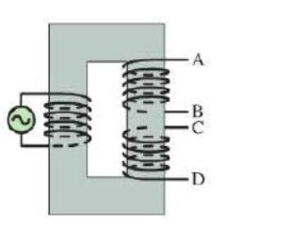 Chapter 26, Problem 7CQ, Figure Q26.7 shows three wires wrapped around an iron core. The figure shows the number of turns and 