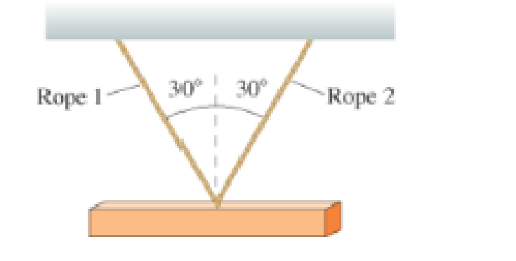 Chapter 5, Problem 4P, A construction crew would like to support a 1000 kg steel beam with two angled ropes as shown in 