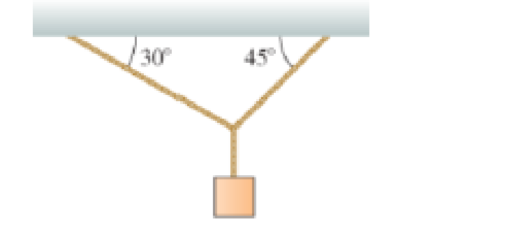 Chapter 5, Problem 7P, The two angled ropes are used to support the crate in Figure P5.7. The tension in the ropes can have 