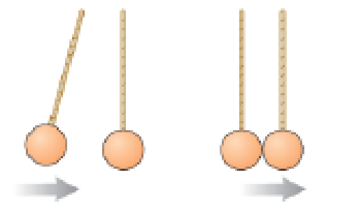 Chapter 9, Problem 20MCQ, Two balls are hung from cords. The first ball, of mass 1.0 kg, is pulled to the side and released, 