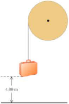 Chapter 10, Problem 12P, A light rope is wrapped several times around a large wheel with a radius of 0.400 m. The wheel 