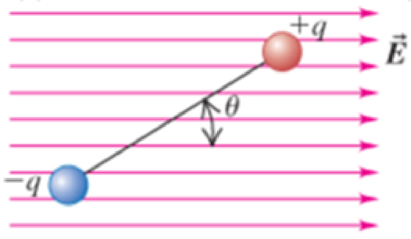 Chapter 17, Problem 44P, Torque and force on a dipole. An electric dipole is in a uniform external electric field E as shown 