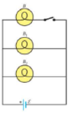 Chapter 19, Problem 10MCP, A battery with no internal resistance is connected across identical light bulbs as shown in Figure 