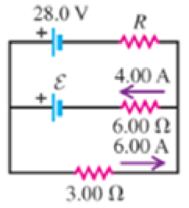 Chapter 19, Problem 53P, In the circuit shown in Figure 19.59, find (a) the current in resistor R. (b) the value of the 