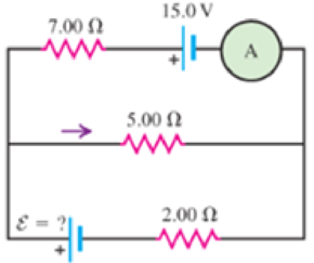 Chapter 19, Problem 54P, In the circuit shown in Figure 19.60, current flows through the 5.00  resistor in the direction 