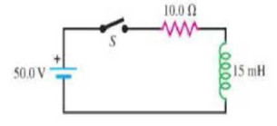 Chapter 21, Problem 11MCP, After the switch S in the circuit in Figure 21.42 is closed, Figure 21.42 Multiple-Choice Problem 