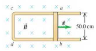 Chapter 21, Problem 24P, The conducting rod ab shown in Figure 21.58 makes frictionless contact with metal rails ca and db. 