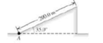 Chapter 3, Problem 40GP, A test rocket is launched by accelerating it along a 200.0-m incline at 1.25 m/s2 starting from rest 