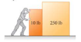 Chapter 5, Problem 10CQ, A woman is pushing horizontally on two boxes on a factory floor, as shown in Figure 5.28 Which is 