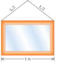 Chapter 5, Problem 10P, || A heavy mirror that has a width of 1 m is to be hung on a wall as shown in Figure 5.44. The 