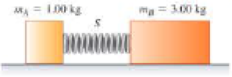 Chapter 8, Problem 13P, Block A in Figure 8.36 has mass 1.00 kg, and block B has mass 3.00 kg. The blocks are forced 