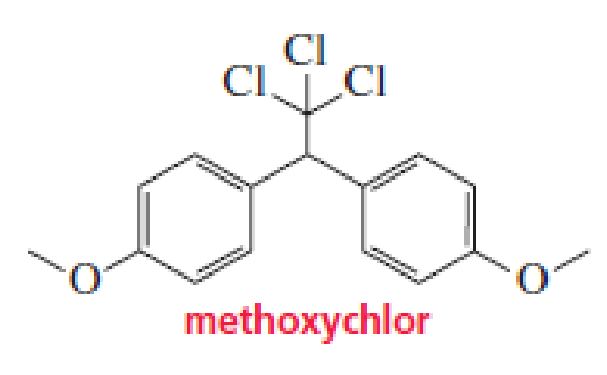 Chapter 8, Problem 1P, Methoxychlor is an insecticide that was intended to take DDTs place because it is not as soluble in 