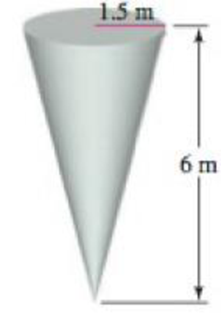 Chapter 6.7, Problem 31E, Emptying a conical tank A water tank is shaped like an inverted cone with height 6 m and base radius 