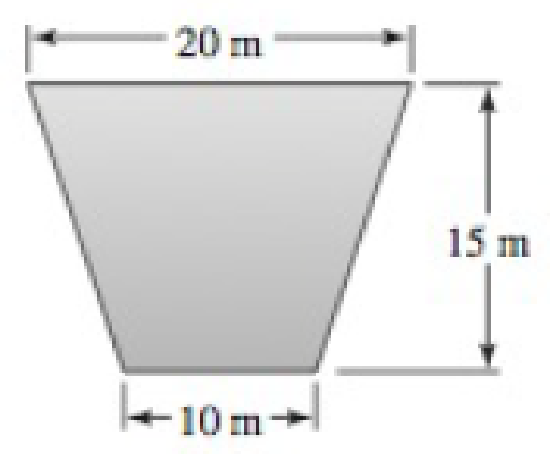 Chapter 6.7, Problem 39E, Force on dams The following figures show the shape and dimensions of small dams. Assuming the water 