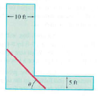 Chapter 6.2, Problem 44E, Ladder A janitor in a hospital needs to carry a ladder around a corner connecting a 10ft wide 