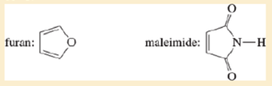 Chapter 15, Problem 15.35SP, Furan and malemide undergo a Diels-Alder reaction at 25 C to give the endo isomer of the product. 