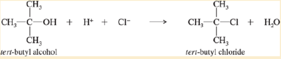 Chapter 4, Problem 4.39SP, Treatment of tert-butyl alcohol with concentrated HCI gives tert-butyl chloride. When the 