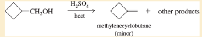 Chapter 7, Problem 7.72SP, A graduate student wanted to make methylenecyclobutane, and he tried the following reaction. Propose 