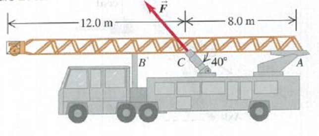 Chapter 11, Problem 11.5E, Raising a Ladder. A ladder carried by a fire truck is 20.0 m long. The ladder weighs 3400 N and its 
