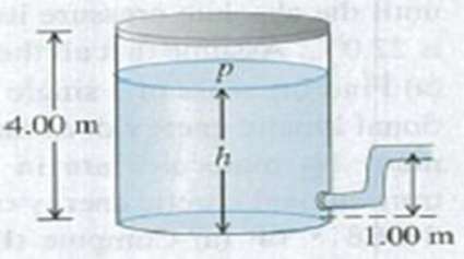 Chapter 18, Problem 18.59P, CP A large tank of water has a hose connected to it (Fig. P18.59). The tank is sealed at the top and 