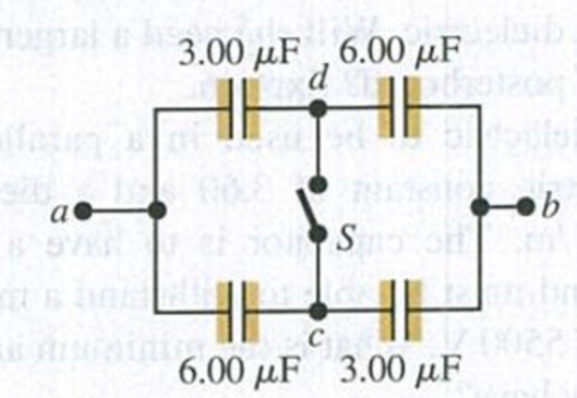 Chapter 24, Problem 24.56P, The capacitors in Fig. P24.56 are initially uncharged and are connected, as in the diagram, with 