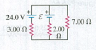 Chapter 26, Problem 26.60P, What must the emf  in Fig. P26.60 be in order for the current through the 7.00- resistor to be 1.80 