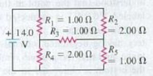 Chapter 26, Problem 26.62P, (a) Find the current through the battery and each resistor in the circuit shown in Fig. P26.62. (b) 