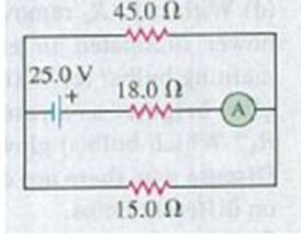 Chapter 26, Problem 26.7E, For the circuit shown in Fig. E26.7 find the reading of the idealized ammeter if the battery has an 