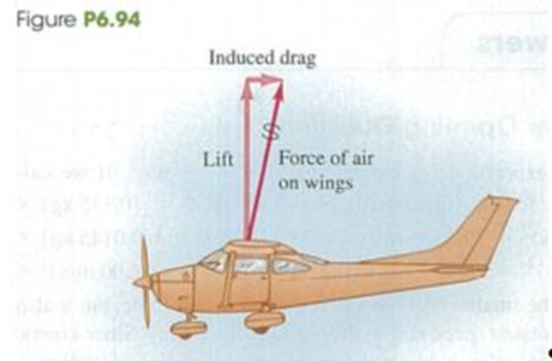 Chapter 6, Problem 6.94CP, CALC An airplane in flight is subject to an air resistance force proportional to the square of its 