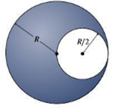 Chapter 21, Problem 74P, A solid sphere of radius R carries a uniform volume charge density . A hole of radius R/2 occupies a 