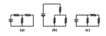 Chapter 25.1, Problem 25.1GI, The figure shows three circuits. Which are electrically equivalent? 