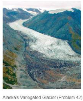 Chapter 1, Problem 42GP, Glacial Speed On June 9, 1983, the lower part of the Variegated Glacier in Alaska was observed to be 