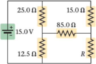 Chapter 21, Problem 102GP, The circuit shown in Figure 21-62 is known as a Wheatstone bridge. Find the value of the resistor R 
