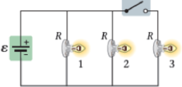 Chapter 21, Problem 85GP, CE Consider the circuit shown in Figure 21-57, in which three lights, each with a resistance R, are 