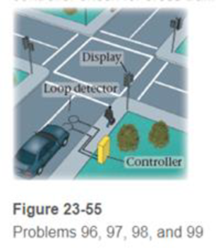 Chapter 23, Problem 96PP, Loop Detectors on Roadways Smart traffic lights are controlled by loops of wire embedded in the road 