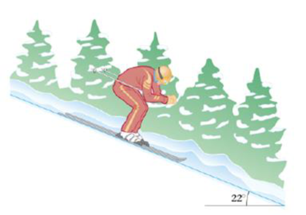 Chapter 5, Problem 32PCE, Predict/Calculate A 65-kg skier speeds down a trail as shown in Figure 5-36 The surface is smooth 