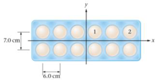 Chapter 9, Problem 68GP, Predict/Calculate The carton of eggs shown in Figure 9-39 is filled with a dozen eggs, each of mass 