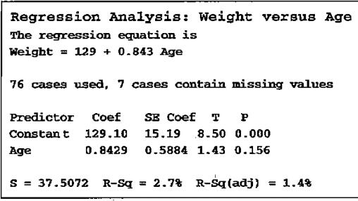 Chapter 14, Problem 15SE, Age and Weight (Example 5) DO older college students tend to weigh more than younger college 