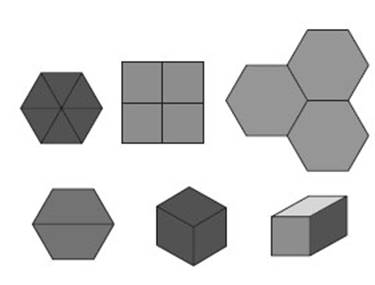 Chapter 11.2, Problem 11MC, The six pattern blocks shown below are manipulatives that can be used to explore polygons and their , example  2