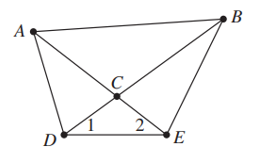 Chapter 12.1, Problem 4MC, For the figure below, answer the following. a. If 12, name two congruent segments. b. If ACBC, name 