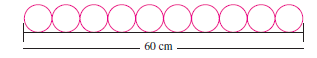 Chapter 14.1, Problem 8MC, Jerry wants to design a gold chain 60 cm long made of thin gold wire circles, each of which is the 