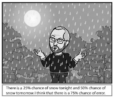 Chapter 9, Problem 3NT, In the following cartoon, assume that the events are independent. a. What is the probability of snow 