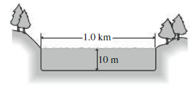 Chapter 16, Problem 46P, A circular lake 1.0 km in diameter is 10 m deep (Fig. 16.14). Solar energy is incident on the lake 